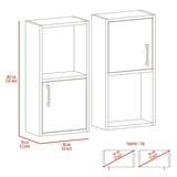 Oba 2-Pc Wall-Mounted Bathroom Medicine Cabinet with Open and Closed Storage B070P188845