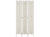 6FT Tall 6-Panel Folding Room Divider, White Weave Privacy Screen with Portable Partition Wall for 33669644