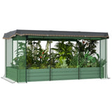 Green Raised Garden Bed with Crop Cage and Shade Cloth 90.5" W x 43.25" D x 43.25" H 89139716