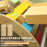 7 in 1 kids hiking triangle set with ramp and arched ladder 81695786