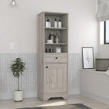 St. Clair Linen Cabinet, Two Interior Shelves, Two Open Shelves, Single Door B070P188813
