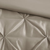 7 Piece Tufted Comforter Set Taupe Queen B03596863