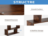63" 5-Tier Bookshelf Organizer for Home Office, Stylish Display Storage Shelf Stand, Rust 22147489