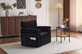 Single Chair 33 Inch Oversized Reading Chair Comfortable Cushioned Lounge Armchair Soft Chenille W1829P265018