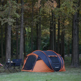 5-8 Person Black Orange Pop-Up Camping Boat Tent T2602P172601