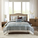 7 Piece Comforter Set Blue King B03597162