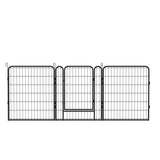 ZNTS 16 Panels Heavy Duty Metal Playpen with door,31.7"H Dog Fence Pet Exercise Pen for Outdoor 48240040