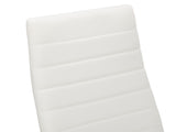 4pcs Elegant Assembled Stripping Texture High Backrest Dining Chairs White 40655595