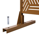 Outdoor & Indoor Privacy Metal Privacy 76" H48" W, Freestanding Decorative Privacy W465P193272