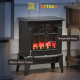 ZNTS 750W/1500W 18 inch Electric Fireplace Heater-black （Prohibited by WalMart） 74207341