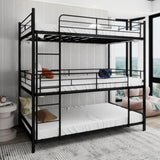 Heavy-duty triple frame bed with built-in ladder and full-length railing, floor safe for W1935P330699