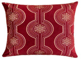 Red Holiday Embroidered Velvet Throw Pillow with Insert 20x20 Set of 4 B357P609103