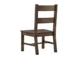 Set of 2 Wooden Dining Chairs in Rustic Golden Brown B016P223112