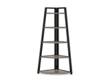 5-Tier Farmhouse Corner Bookshelf, 70" Tall Corner Shelves Plant Stand for Living Room 48121382