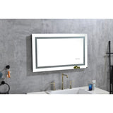 ZNTS 40x24 Inch LED Bathroom Mirror with Frontlit and Backlit, Wall Mounted Vanity Mirror with Smart 68565171