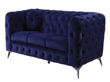 Atronia Blue Velvet Sofa B2726P317195