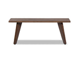 Capri 35.5" Solid Red Oak Wood Bench, Dark Brown Red Oak B2719P395570