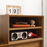 ANTIQUE HALLWAY BENCH CABINET IN OAK COLOR W1581P144418