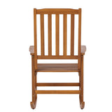 ZNTS Acacia Indoor Rocking Chair, Outdoor Solid Wood Patio Furniture New Style Light Brown 24467314