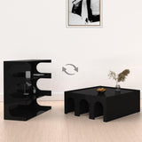 Multifunctional 4-Tier Black Book Shelf & Coffee Table for Living Room Bedroom Dining Room Study W1801137469