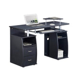 ZNTS Complete Computer Workstation Desk With Storage, Espresso 67144327