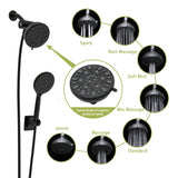 ZNTS Multi Function Dual Shower Head - Shower System with 4.7" Rain Showerhead, 7-Function Hand Shower, W124362252