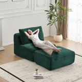 Modern Memory Foam Compressed Sofa,Single Chaise Longue for Living Room,Pet-Friendly Cloud Modular 80580972