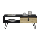 Huna Coffee Table with Hairpin Legs and Ample Storage Drawer B200P173213