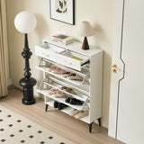 Large size Shoe Cabinet,Free Standing Tipping Bucket Shoe Rack Organizer with 2 Flip Drawers&2 W2516P185160
