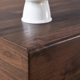 Modern Simple Walnut Colored Texture Sticker MDF Coffee Table - 43.3"x21.6"x17.2" Practical W1512P362972