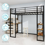 Iron frame bed bed and table, children's and youth home bed L-shaped desk, iron frame bed W1935P330795