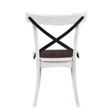 2 Pieces Set Dining Side Chair Rustic Modern Farmhouse Design Retro Design With Metal X Design W2537P211113