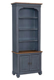 84 inch Universal Pier Bookcase, No Assembly Required, Corduroy Blue Finish B108P193073