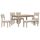 Classic and Traditional Style 6 - Piece Dining Set, Includes Dining Table, 4 Upholstered Chairs & 45918393