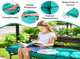 Outdoor Bench Cushion, 63 20 4 Inch, Tufted Waterproof Swing Cushion with Ties, for Patio Bench 64996939