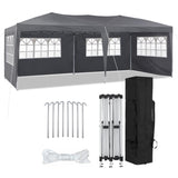 ZNTS 10×20 Party Tent Wedding Patio Gazebo,with 6 Removable Sidewalls & Carry Bag The Pop Up Canopy Tent, 28350715