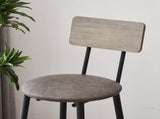 Bar Table Set with 2 Bar stools PU Soft seat with backrest, Grey, 43.31'' L x 15.75'' W x 35.43'' H. 50606660