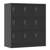 ZNTS 9-Door Employee Storage Locker, Metal Lockers for Office, Gym, School, and Homewith Card Slot 00575500