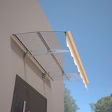 ZNTS DA5934C Series Door Window Awning Canopy Made of 0.137Inch Thick Crystal Solid Polycarbonate Sheet W2205P179826