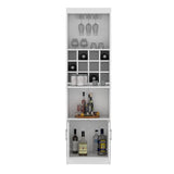 Kevil 71-Inch Tall Bar Cabinet 5-Tier Modern Bar Cabinet with Glass Holder Stemware Rack, Wine B200P188836