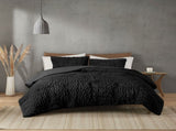 King/Cal King Ruched Fur Down Alternative Comforter Set B035129368