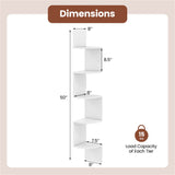 5-layer white wall mounted corner stand/bookshelf 33726356