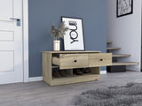 ZNTS Tulip Storage Bench, Two Drawers, Two Shelves B128P148981