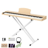 ZNTS GPP-107 88 Key Full Size Semi-Weighted Standard Keyboards Wooden Digital Piano with Stand, MIDI 52986564