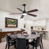 52 Inch Classics Ceiling Fan With Dimmable Led Light 6 Speed Wind 5 Blades Remote Control DC Motor W934P189484