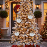 6PCS Set of 3.9" Christmas Ball Ornaments Glass Holiday Decorations for Christmas Tree Party Hanging 52544399