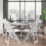 4 Pack Folding Chairs, Resin Chairs with Padded Seat, Comfortable Event Chairs Indoor Outdoor for 09706681