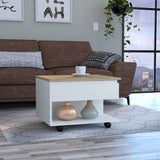 ZNTS Luanda Lift Top Coffee Table, Casters, One Shelf B200P188809