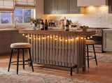 U_Style 3-in-1 Sideboard Table, Counter Height Table & Bar Table with Wine Storage,Modern Top Wine N711P427063R