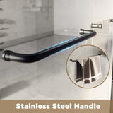 50-54" W 72" H Tempered Glass with Explosion Proof Film, Aluminum Frame Double Sliding Shower W1675P288812